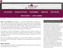 Tablet Screenshot of maisonlapasserelle.ca